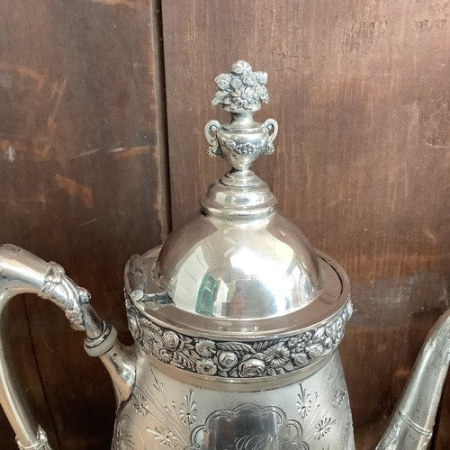 Reed & Barton 2764 Antique Silverplate Coffee Service Aesthetic